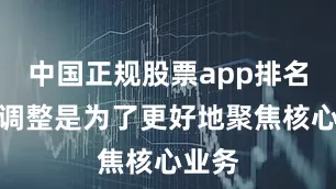 中国正规股票app排名业务调整是为了更好地聚焦核心业务
